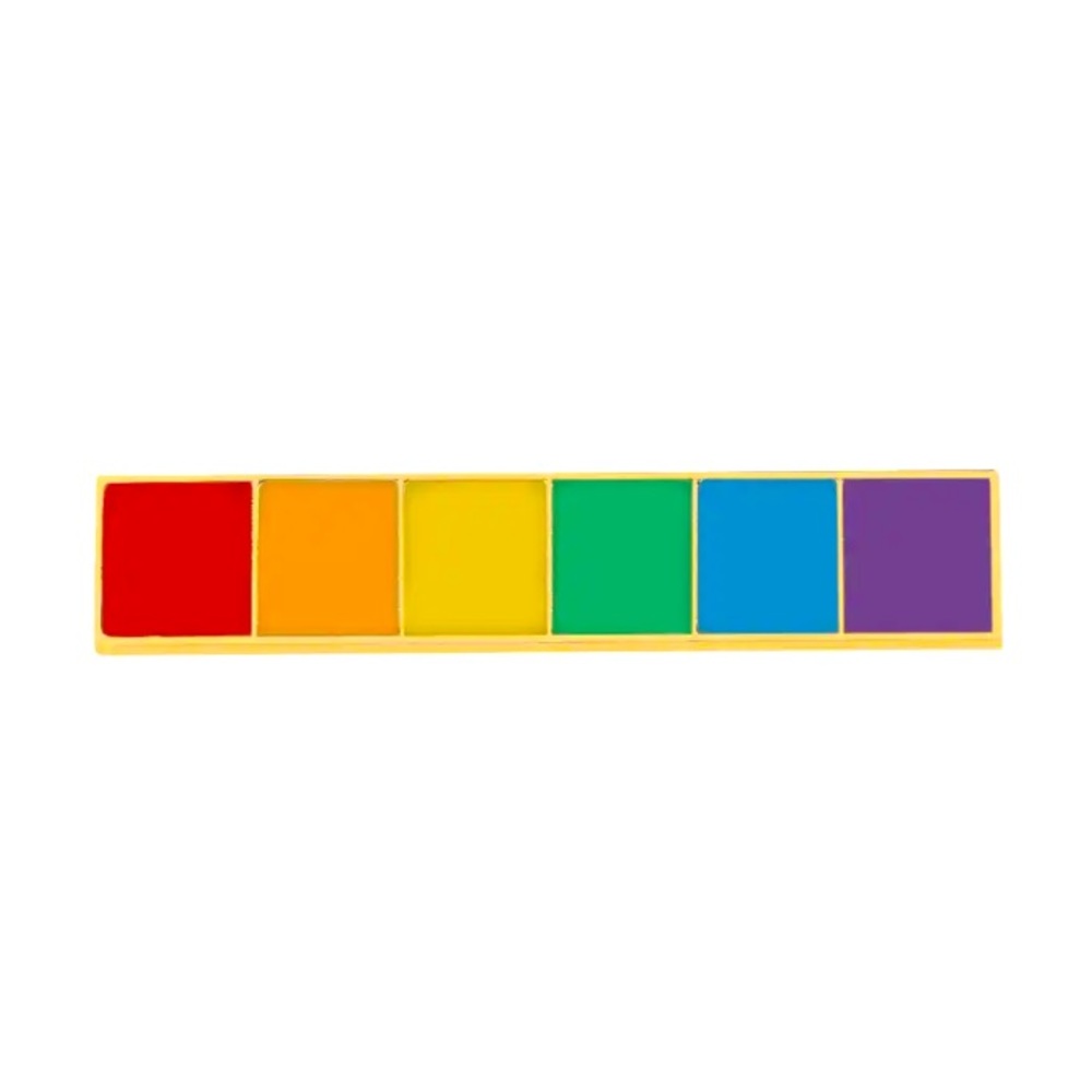 Rainbow Block Enamel Pin